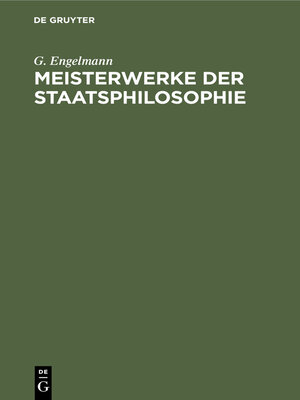 cover image of Meisterwerke der Staatsphilosophie